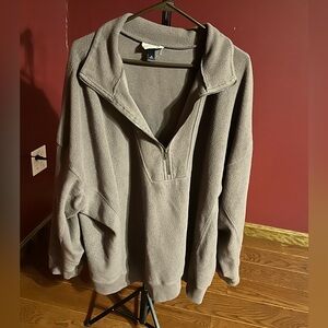 Size 4x brown quarter zip
